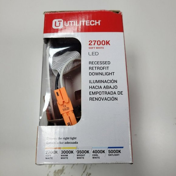 Utilitech LED Recessed Retrofit Down Light 2700K Soft White 4 inch - Picture 4 of 7
